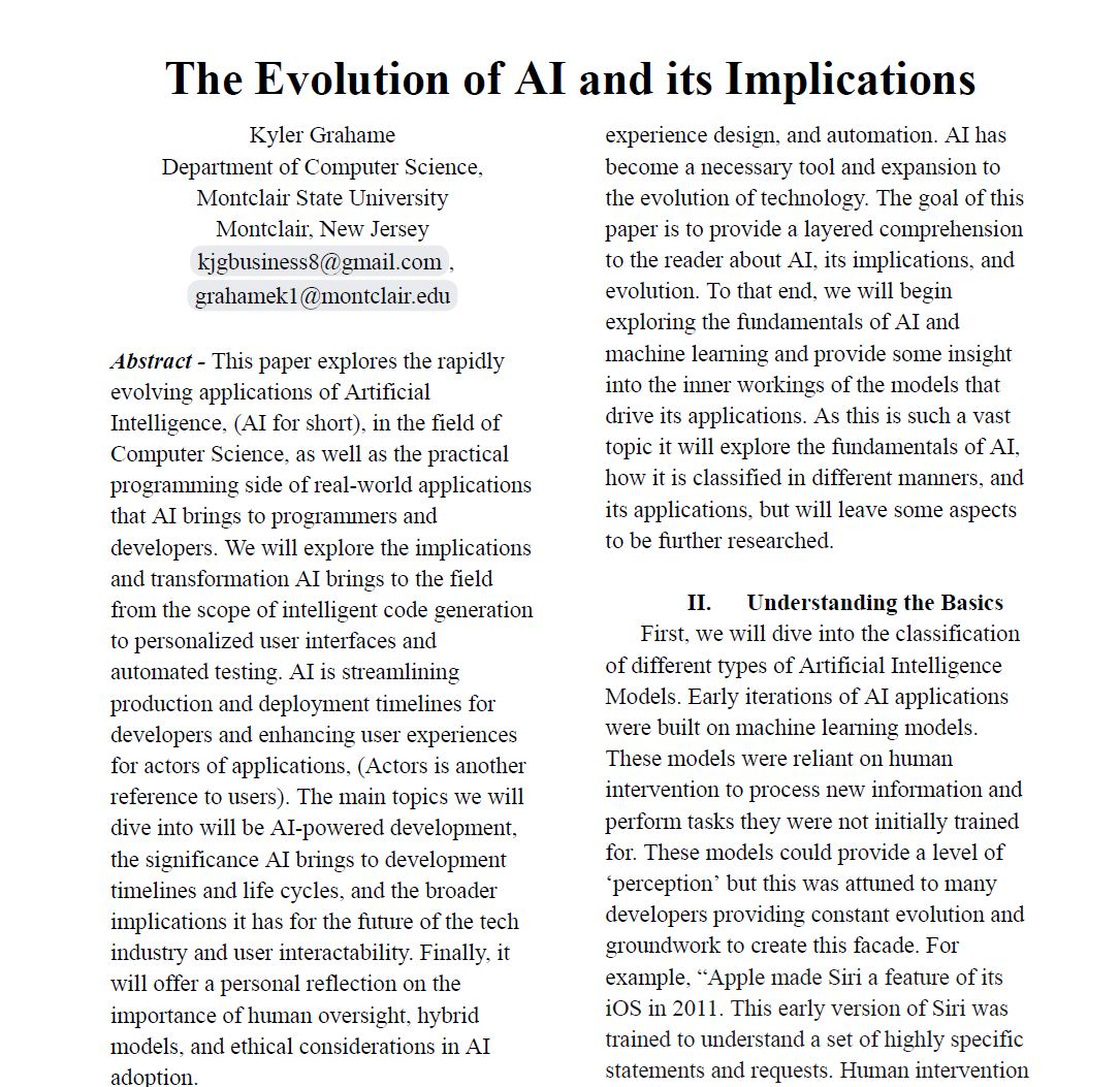 The Evolution of AI & its Implications